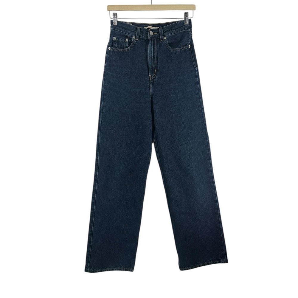 Levi's Premium high loose jeans Dark Blue Denim classic sz 25